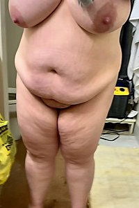 bbw girl sensually exploring her body in underwear